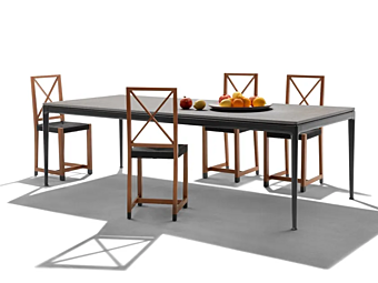 Rechteckiger Steintisch für den Außenbereich FLEXFORM PICO Fabrik FLEXFORM aus Italien