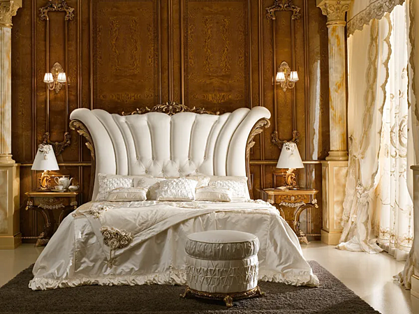 Doppeltbett mit gepolstertem Kopfteil aus Stoff A.R. Arredamenti Dolcevita Fabrik A.R.ARREDAMENTI SRL aus Italien. Foto №5