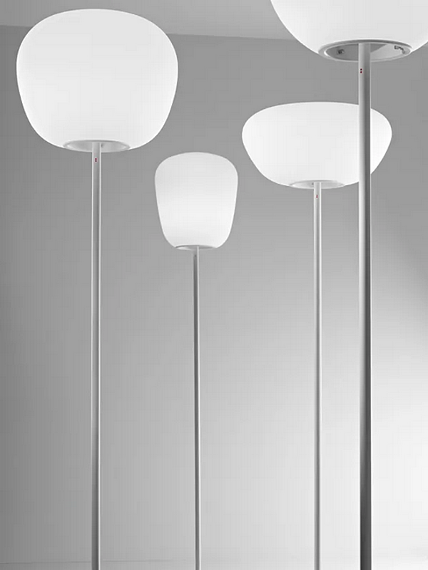 Glas Stehlampe mit Halogen und Fluoreszenz Fabbian Lumi Baka Fabrik Fabbian aus Italien. Foto №3