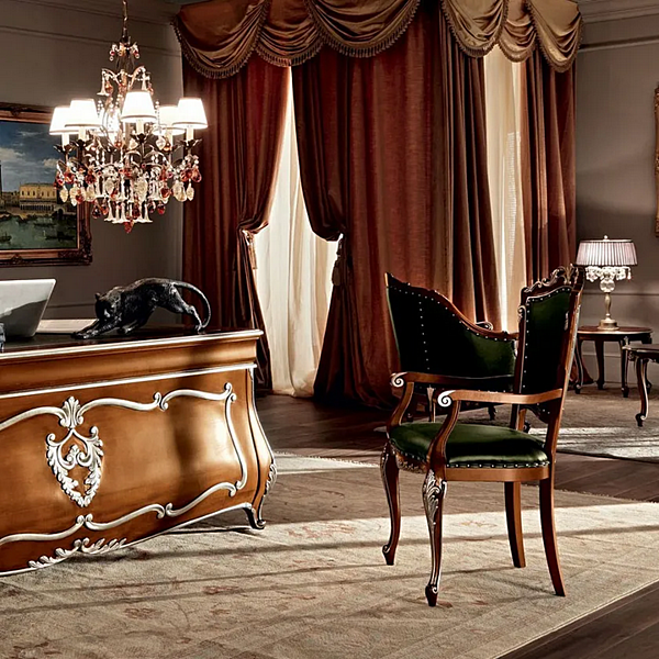 Polsterstuhl mit Armlehnen Modenese Luxury Interiors 11511 Fabrik MODENESE GASTONE aus Italien. Foto №2