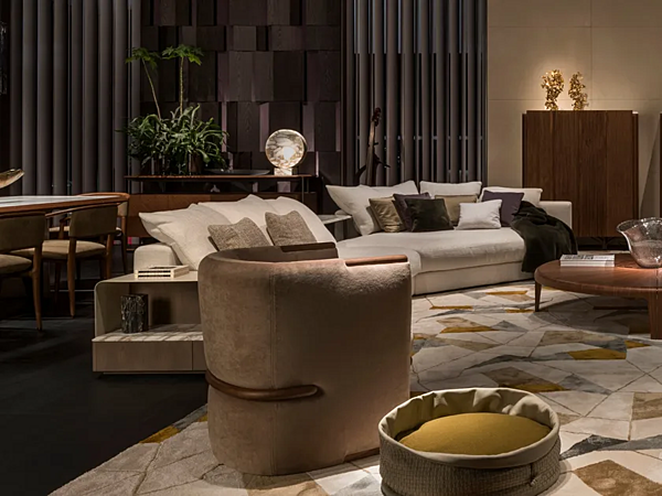 Modularer Ledersofa mit Chaiselongue GIORGETTI Skyline Fabrik GIORGETTI aus Italien. Foto №3