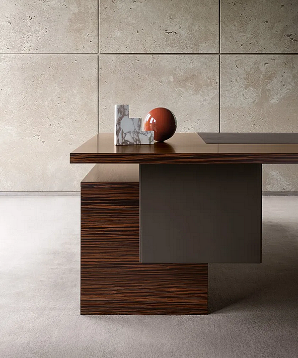 L-förmiger Schreibtisch aus Holz INCA i 4 Mariani Fabrik i 4 Mariani aus Italien. Foto №16