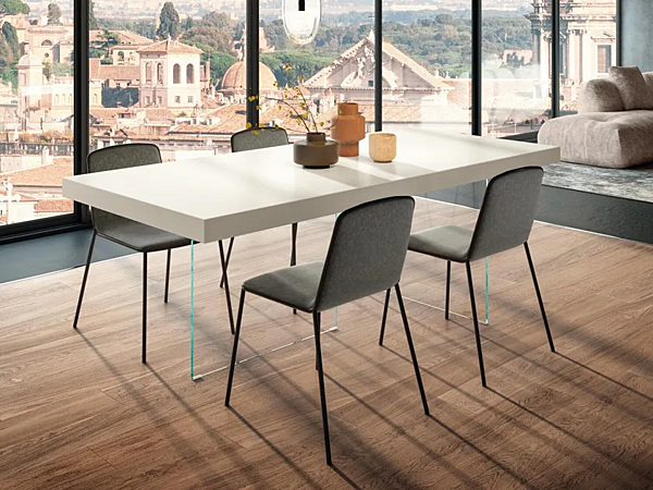 Rechteckiger Tisch aus Holz und Glas LAGO AIR 2170L 2170L Fabrik LAGO aus Italien. Foto №1