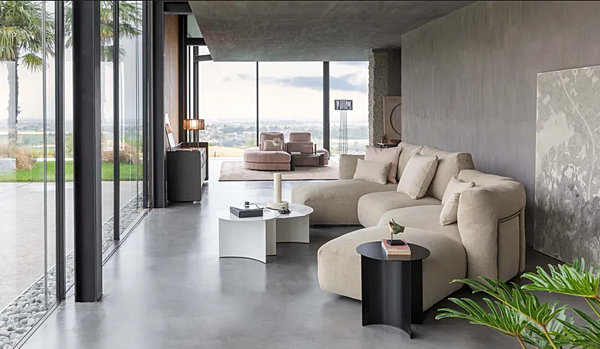 Ecksofa mit abnehmbarem Bezug aus Stoff Flou Fiocco Fabrik Flou aus Italien. Foto №14
