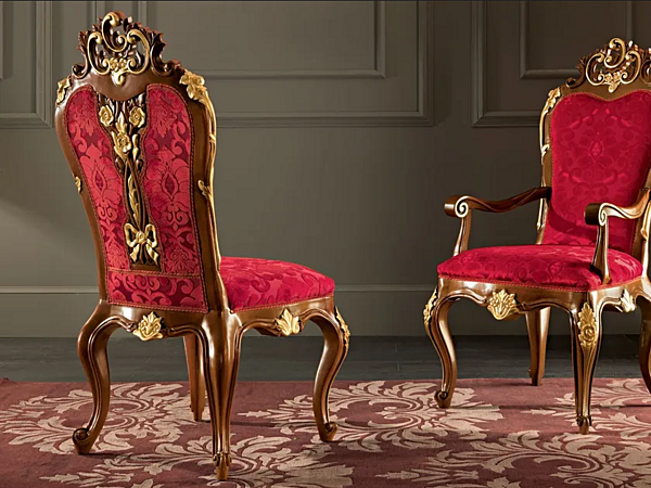 Polsterstuhl aus Stoff Modenese Luxury Interiors 11502 Fabrik MODENESE GASTONE aus Italien. Foto №1