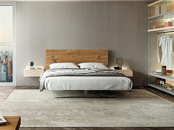 Doppelbett aus Holz mit Metallrahmen LAGO Wildwood 1721 1721 Fabrik LAGO aus Italien. Foto №1