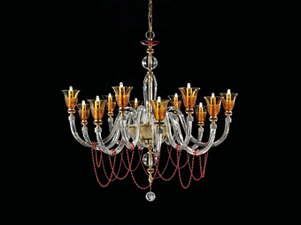 Kronleuchter mit Swarovski-Kristallen Claire L6 6 Euroluce Lampadari Fabrik EUROLUCE LAMPADARi aus Italien