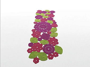 Rechteckiger handgefertigter Teppich mit floralen Mustern Häkelarbeit PAOLA LENTI TCH01 Rechteckiger handgefertigter Teppich mit floralen Mustern Häkelarbeit PAOLA LENTI TCH01 Fabrik PAOLA LENTI aus Italien