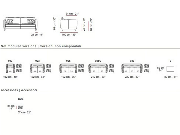 Zweisitzer Sofa aus Leder und Stoff Marylin Marinelli Home M1048,  M1048P Fabrik Marinelli Home aus Italien. Foto №6