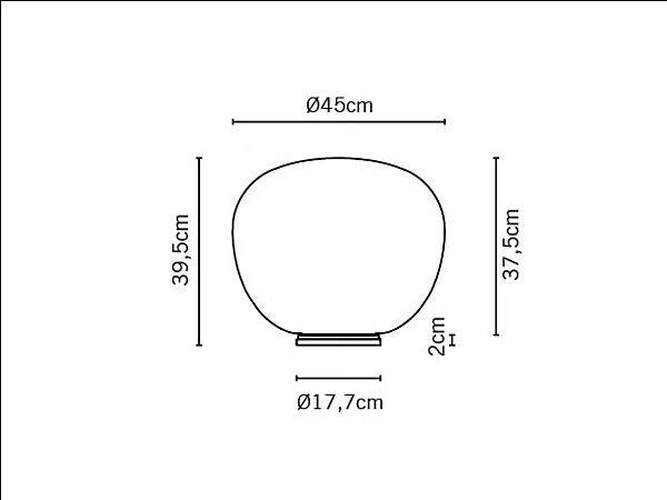 Glas Tischlampe Fabbian Lumi Mochi Fabrik Fabbian aus Italien. Foto №9