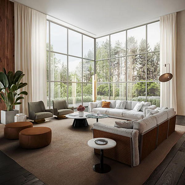 Vierplätziges Sofa mit Stoffbezug und Rahmen FORMITALIA FRAMED Fabrik FORMITALIA aus Italien. Foto №3