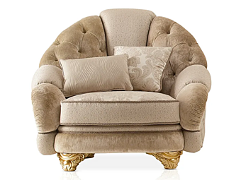 Tufted Fabric Armchair A.R. Arredamenti Harmony 381