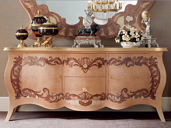Sideboard mit Türen und Schubladen aus Holz Modenese Luxury Interiors 13603 Fabrik MODENESE GASTONE aus Italien. Foto №1