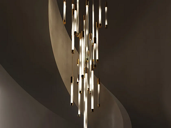 LED Hängelampe aus Glas mit Flux Helixes Design Haberdashery Fabrik HABERDASHERY aus Italien. Foto №4