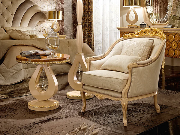 Sessel mit Armlehnen aus Samt A.R. Arredamenti Harmony 337 Fabrik A.R.ARREDAMENTI SRL aus Italien. Foto №4