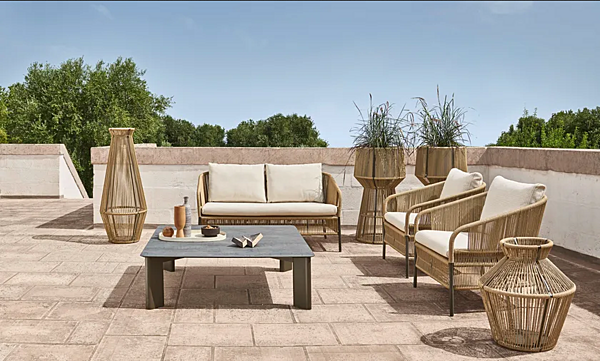 Quadratischer Gartentisch aus Aluminium und Holz VARASCHIN Plinto 24670 Fabrik VARASCHIN aus Italien. Foto №2