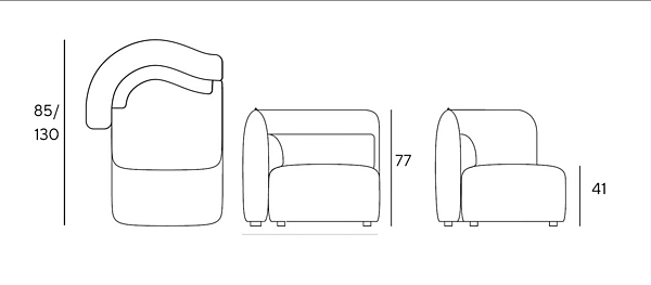 Modularsofa aus Stoff mit weicher Rückenlehne INNOVA Imbottiti Brezza Fabrik Innova Imbottiti aus Italien. Foto №7