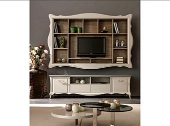 Wandmontiertes TV-Wandsystem aus Holz mit integriertem Stauraum CORTEZARI ALICE Wandmontiertes TV-Wandsystem aus Holz mit integriertem Stauraum CORTEZARI ALICE Fabrik CORTE ZARI aus Italien