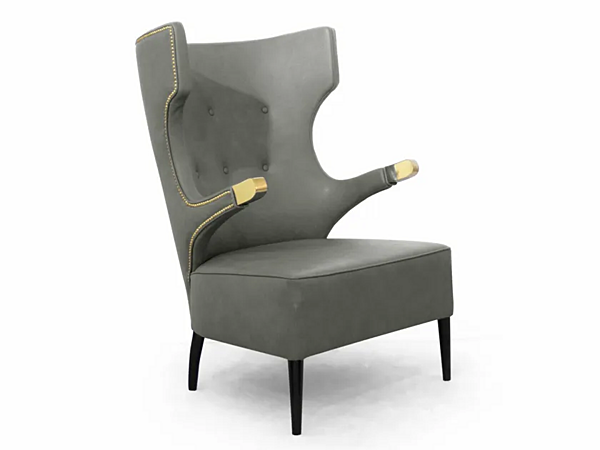 Sika Armchair mit Armlehnen aus Leder BRABBU Fabrik BRABBU aus Italien. Foto №9
