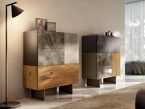 Holz- und Glas-Kommode LAGO 36E8 2622 2622 Fabrik LAGO aus Italien. Foto №1