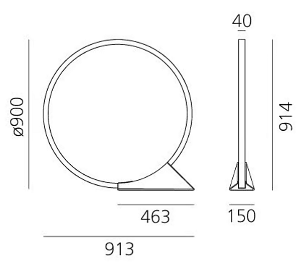 Stehlampe aus Aluminium mit LED Artemide O T071130, T071030, T071230 Fabrik Artemide aus Italien. Foto №20