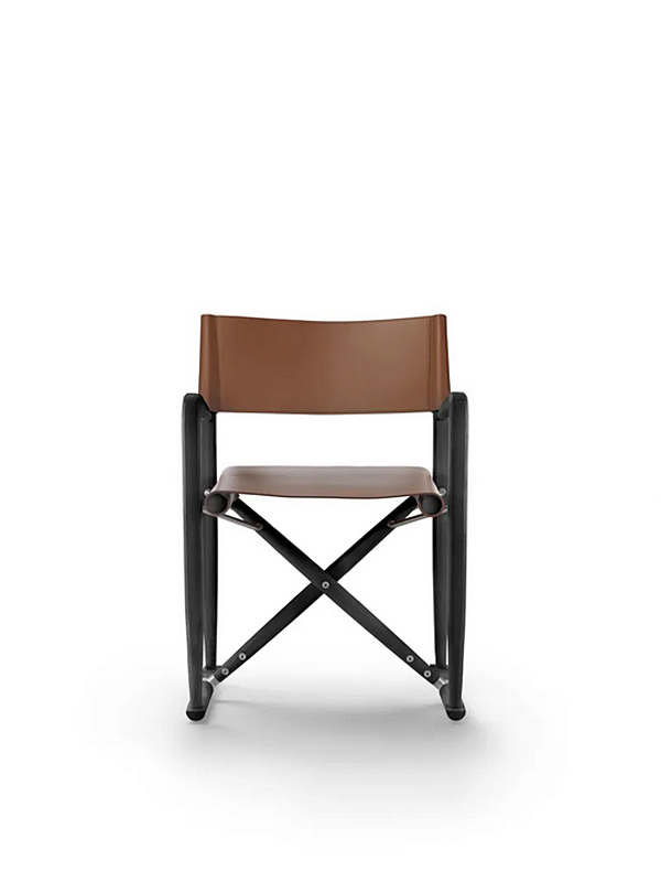 Klappstuhl aus gegerbtem Leder Luchino FLEXFORM 02C411 Fabrik FLEXFORM aus Italien. Foto №2