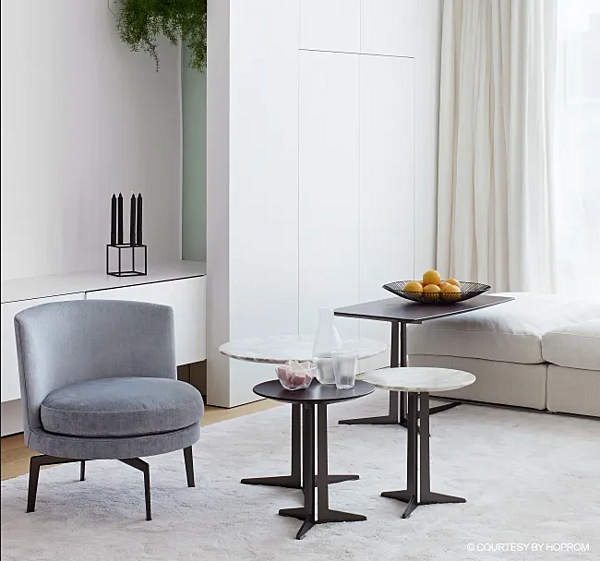 Runder Couchtisch aus Marmor FLEXFORM Fly Fabrik FLEXFORM aus Italien. Foto №6