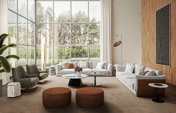 Vierplätziges Sofa mit Stoffbezug und Rahmen FORMITALIA FRAMED Fabrik FORMITALIA aus Italien. Foto №4