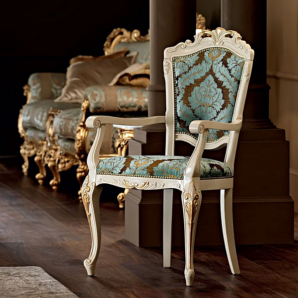 Polsterstuhl mit Armlehnen Modenese Luxury Interiors 11511 Fabrik MODENESE GASTONE aus Italien. Foto №2