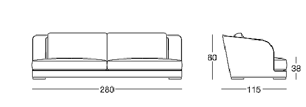 Sofa LONGHI (F. LLI LONGHI) W 535 Fabrik LONGHI (F.LLI LONGHI) aus Italien. Foto №2