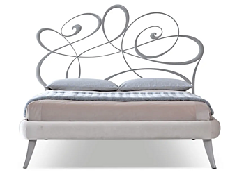 Eisen-Doppelbett mit gepolsterter Rückwand CORTEZARI NOEMI 951-T, 951