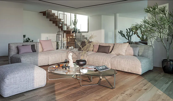 Ecksofa mit abnehmbarem Bezug aus Stoff Flou Fiocco Fabrik Flou aus Italien. Foto №27