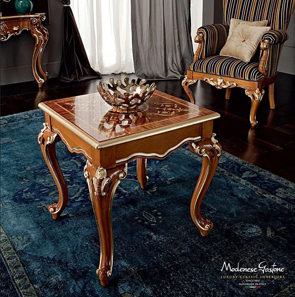 Quadratischer Couchtisch aus Massivholz Modenese Luxury Interiors 12628 Fabrik MODENESE GASTONE aus Italien. Foto №2