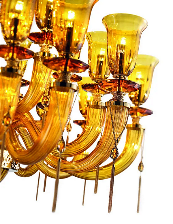 Kronleuchter mit Swarovski-Kristallen Julienne L12 6 6 Glas Euroluce Lampadari Fabrik EUROLUCE LAMPADARi aus Italien. Foto №2