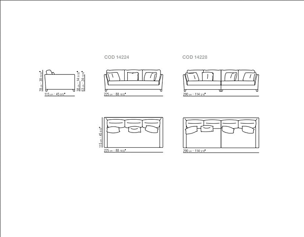 Dreisitzer Stoffsofa mit abnehmbarem Bezug FLEXFORM VICTOR Fabrik FLEXFORM aus Italien. Foto №5