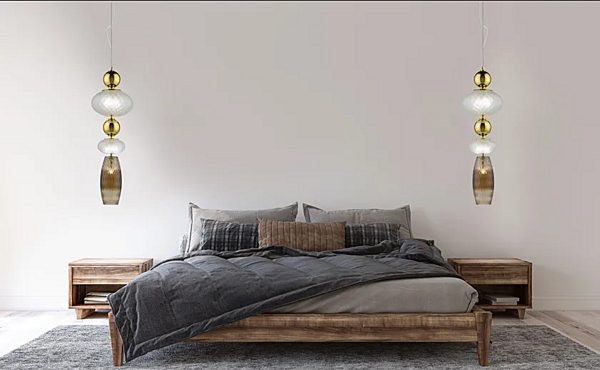 Pendelleuchte aus Borosilikatglas mit LED und satinierter Oberfläche Harmony Big Euroluce Lampadari Fabrik EUROLUCE LAMPADARi aus Italien. Foto №5