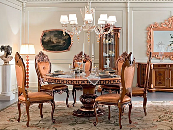 Runder Wohnzimmertisch aus Holz Barock Modenese Luxury Interiors 13142 Fabrik MODENESE GASTONE aus Italien