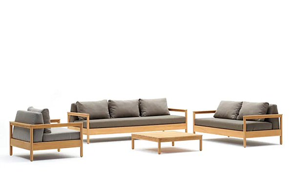 Zweisitzer Garten-Sofa aus Teakholz VARASCHIN Bali 2382, 2382A Fabrik VARASCHIN aus Italien. Foto №3