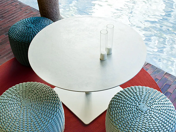 Höhenverstellbarer runder Couchtisch aus Holz PAOLA LENTI GIRO Fabrik PAOLA LENTI aus Italien. Foto №5