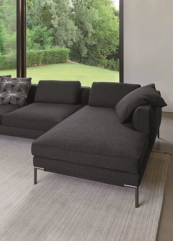 Ecksofa aus Stoff mit weicher Rückenlehne Flou Icon Fabrik Flou aus Italien. Foto №5