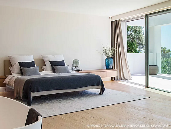 Doppelbett mit gepolsterter Rückwand aus Stoff FLEXFORM Feel Good Ten Fabrik FLEXFORM aus Italien. Foto №2