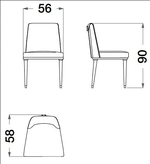 Lederstuhl Sesto Senso von CPRN HOMOOD S523 Fabrik CPRN HOMOOD aus Italien. Foto №3