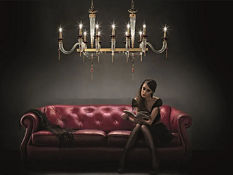 Kristallleuchter mit Swarovski-Kristallen Julienne Axis 12 Euroluce Lampadari