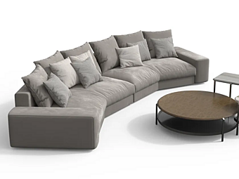 Ecksofa aus Stoff mit geschwungener Rückenlehne GIORGETTI Skyline
