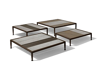 Quadratischer Gartentisch aus Holz GEA GIORGETTI 87010, 87011, 87012, 87013