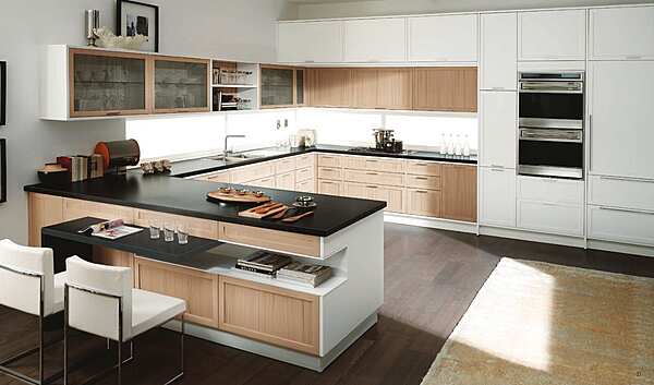 Einbauküche mit Insel aus Holz ASTER CUCINE Timeline Fabrik Aster Cucine aus Italien. Foto №3