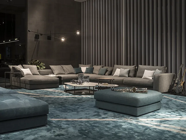 Eckmodulares Stoffsofa mit Chaiselongue GIORGETTI Skyline Fabrik GIORGETTI aus Italien. Foto №2