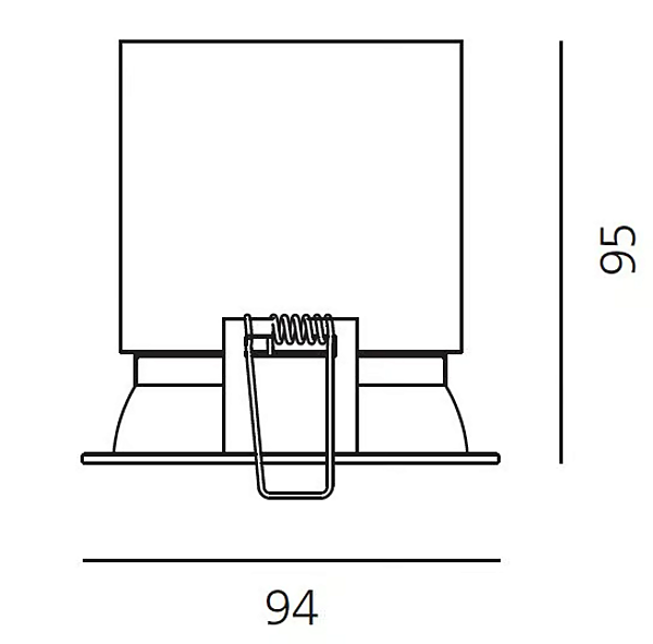 Eingelassene LED-Deckenleuchte aus Aluminium Parabola Artemide Fabrik Artemide aus Italien. Foto №12