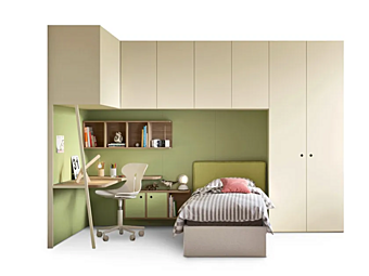 Eckkleiderschrank aus Holz Nidi Kids Bridge Fabrik nidi aus Italien