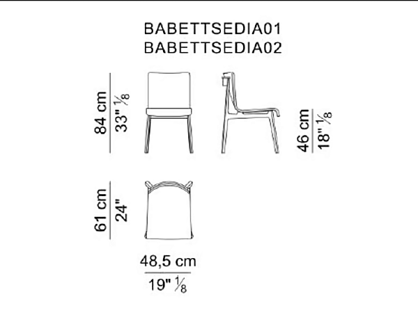 Lederstuhl Babette I 4 Mariani Fabrik i 4 Mariani aus Italien. Foto №9